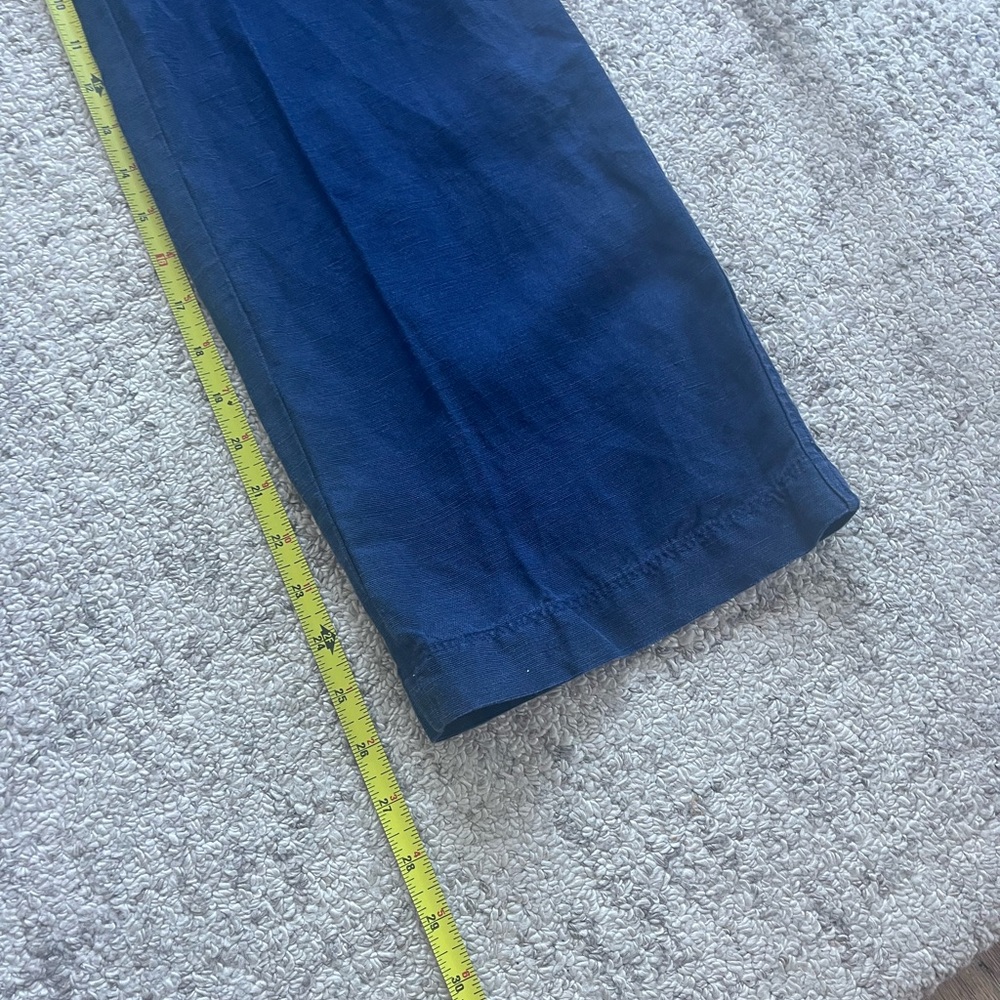 Aritzia Wilfred Linen Navy Blue Casual Garment Preppy Neutral Pants Sz 2 - Picture 9 of 14